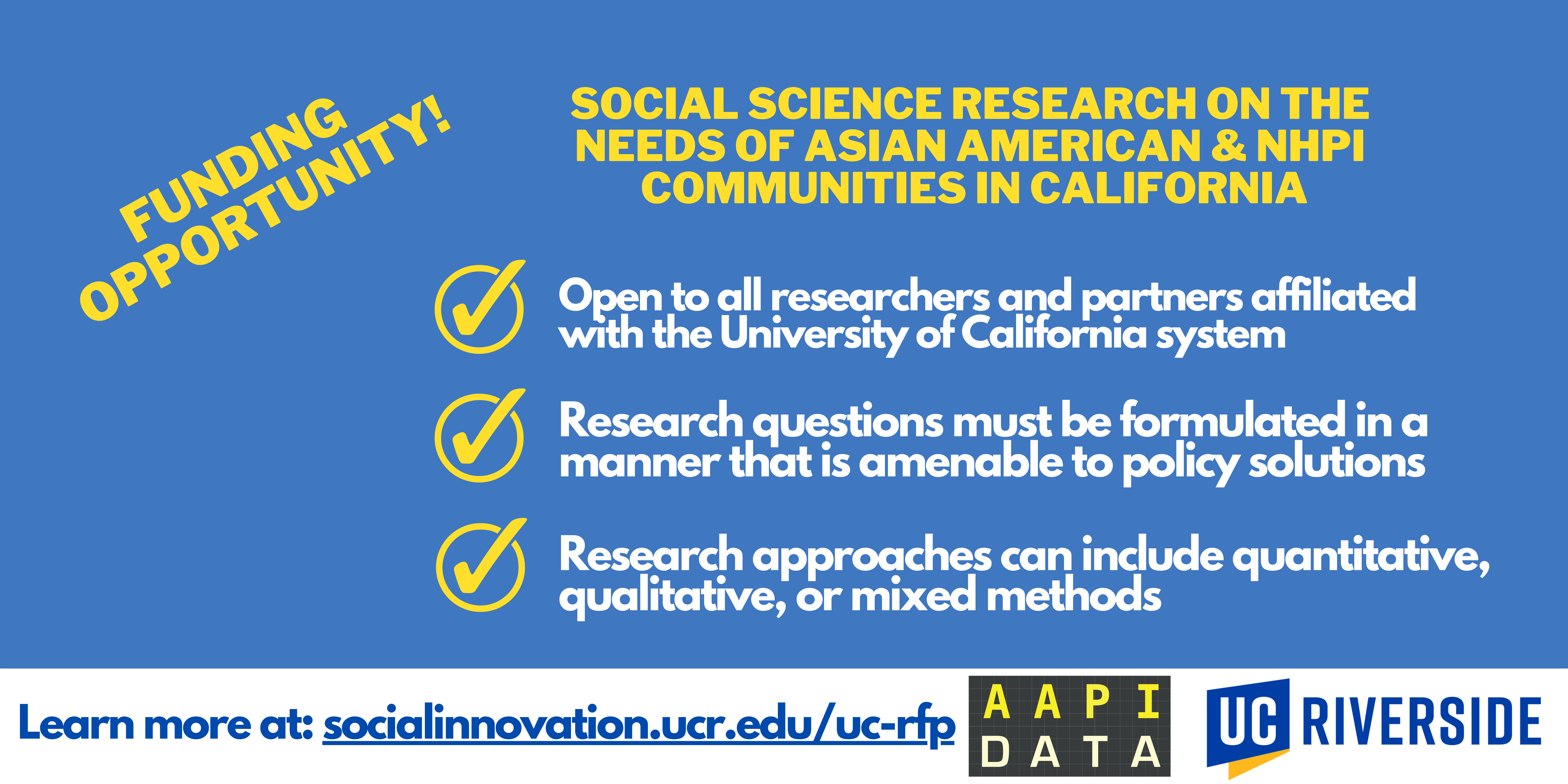 AAPI Data and UCR release RFP for Research on Community Needs in